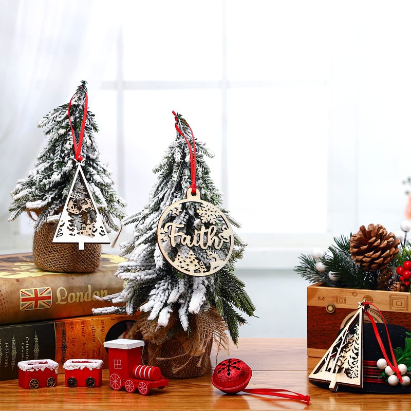 Shappy Pieces Hangers Ribbon 10.6 Inch Christmas Ornament Ribbon Tree