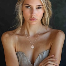 XULAVA Mustard Seed Necklace for Women Christian Gifts,Move Mountains Shell Necklaces Mothers Valentines Day Gifts Christian Faith Jewelry for Women (rose gol)