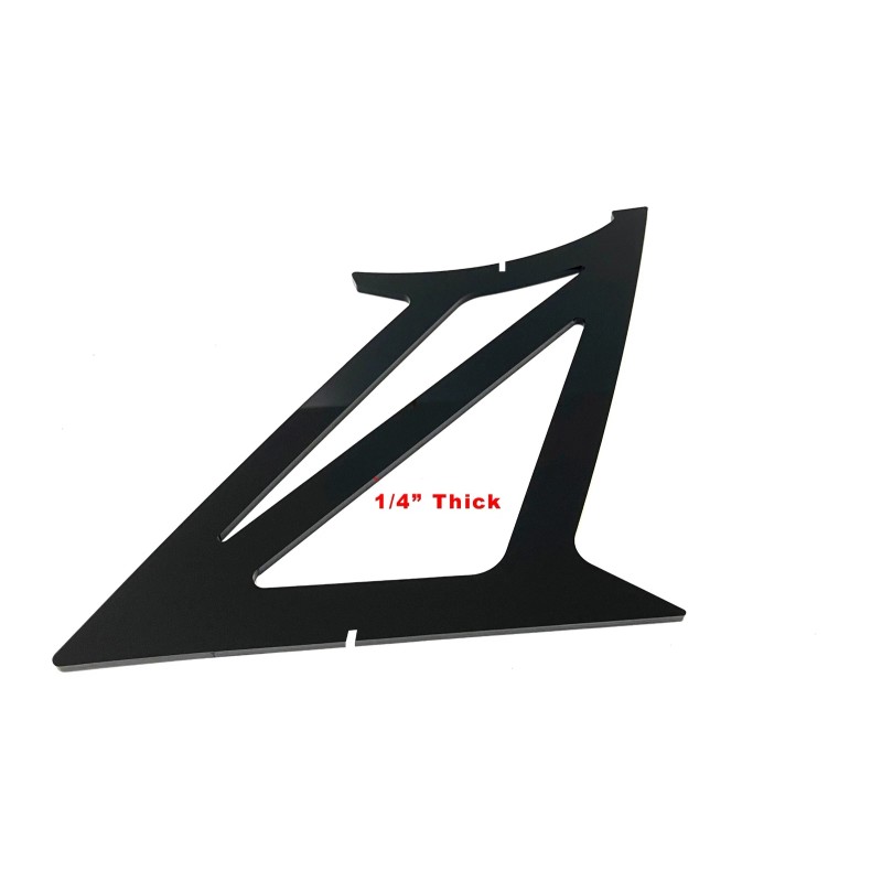 SDeelCase 2 x G1 Gloss Black Spoiler Wing Stabilizer Support