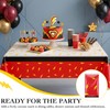 1 Pack Cartoon Tablecloth: Red & White Lightning Bolt Party