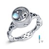 Moon Star Urn Ring for Ashes for Women 925 Sterling