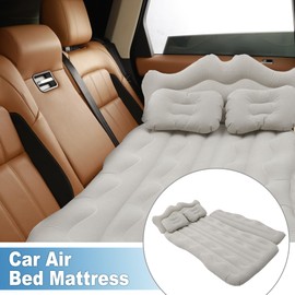 A ABSOPRO Car Air Mattress Sleeping Mat Comfortable 170x110x14cm Back Seat Bed Camping Air Mattress Bed with Pillows for Car SUV Gray