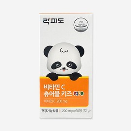 Lactifido (당일출고) 락피도 비타민 C 츄어블 키즈 1200mg x 60정 (Rapid Shipping) Lacto Biota Vitamin C Chewable Kids 1200mg x 60 Tablets