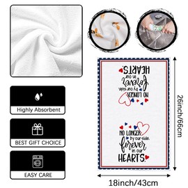 Memorial Day Dish Towels 4th of July Kitchen Towels Thank You Veterans Decor Farmhouse Patriotic Flower Tea Towels Memorial Day Decorations and Supplies for Home Party