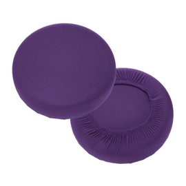 uxcell - Juego de 2 fundas para taburetes redondas, 11-15 pulgadas, fundas lavables a prueba de polvo, cojín de asiento con elástico para decoración de bar, cocina, sala de estar, color morado
