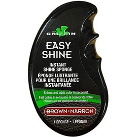GRIFFIN Easy Shine Shoe Polish - Instant Shine Sponge (Brown) 1 Sponge