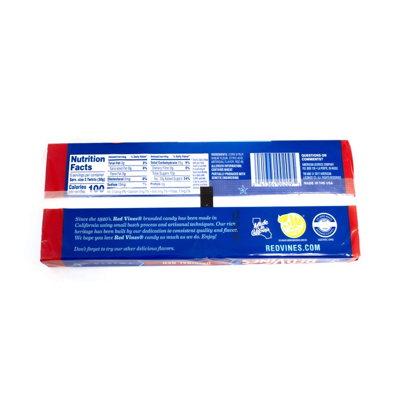 Red Vines Licorice, Original Red Flavor, 5oz Tray, Soft &