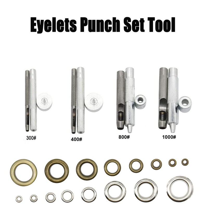 Eyelet Kit Metal Eyelets with 3 Pieces, Repair Tools and