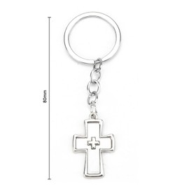 MUCOOS Cross Keychains for Christian Inspirational Keychain with Cross Charm Bible Verse Keychains Sunday Accessories Christians