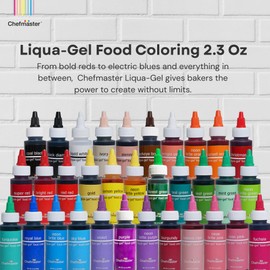 Chefmaster Leaf Green Liqua-Gel® Food Coloring | Vibrant Color | Professional-Grade Dye for Icing, Frosting, Fondant | Baking & Decorating | Fade-Resistant | Easy-to-Use | Made in USA | 2.3 oz