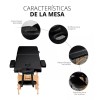 ShopMall Camilla portátil spa de madera color negro ShopMall Cama