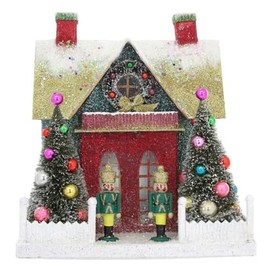 Cody Foster & Co The Merry and Bright Glitter Chalet Christmas Village Building HOU-287