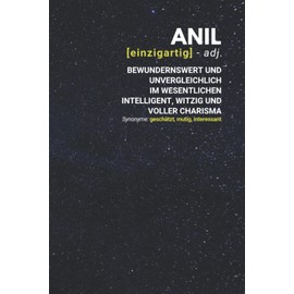Anil (einzigartig) bewundernswert: Notizbuch inkl. To Do Liste | Das perfekte Geschenk | personalisiert mit dem Namen Anil | Geschenkidee | Geschenke | Name