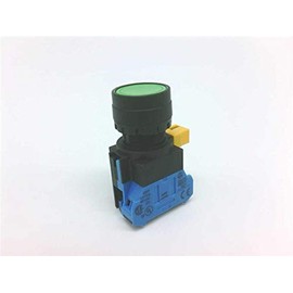 Idec HW1B-M1F10-G Non-Illuminated Push-Button Switch, Round, Green