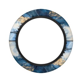 Knextrepoy Blue Marble Print Golf Cart Steering Wheel Cover 13 Inch - 14 Inch Neoprene Golf Cart Steering Wheel Covers Stretchable Golf Cart Accessories for Club Car Machine Washable