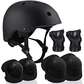 Adjustable Helmet for Ages 5-16 Kids Toddler Boys Girls Youth,Protective Gear with Elbow Knee Wrist Pads for Multi-Sports Skateboarding Bike Riding Scooter Inline skatings Longboard Roller Skate
