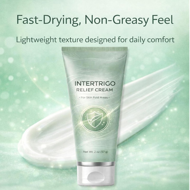 Intertrigo Cream, Skin Fold Car, for Moisture & Friction Protection,