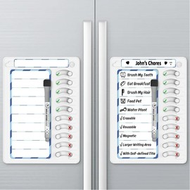 DIY Blank Chore Chart Memo Boards - Home Chore Schedules Memo Checklist Plan Board to Do List Detachable Plastic for Kids Adults Home Reusable Chore List - 4.7x7.9 Inche