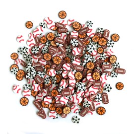 Buttons Galore Sprinkletz Polymer Clay Pieces for DIY Slime Add Ins Craft Embellishments 36 Grams 1500 Pieces - Spring & Summer (Play Ball)