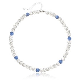 LANWLOSI Baseball Ice Necklace for Men Bling Baseball Beaded Necklace Sparkle Rhinestone Baseball Necklace Adjustable Baseball Bling Necklace Jewelry for Phillies Baseball Team Lovers