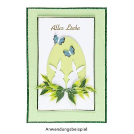 Jumbo punch, egg, design size: 5.2 x 7.3 cm, motif hole punch for paper, gift tags, cards, tree decorations and toppers for Easter crafts, colourful Easter eggs, also for children, extra large