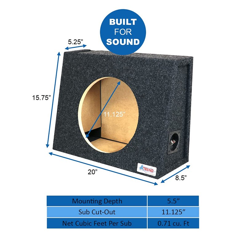 Bbox Single Vented 12 Inch Subwoofer Box - Universal Wedge