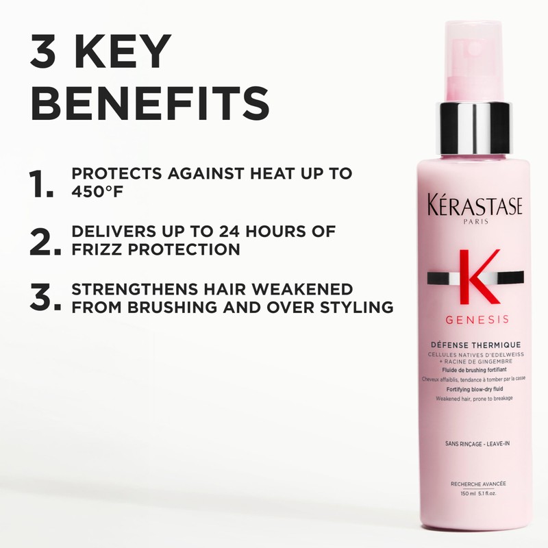 Kerastase Genesis Thermique Blow Dry Primer, Heat Protectant for Weak