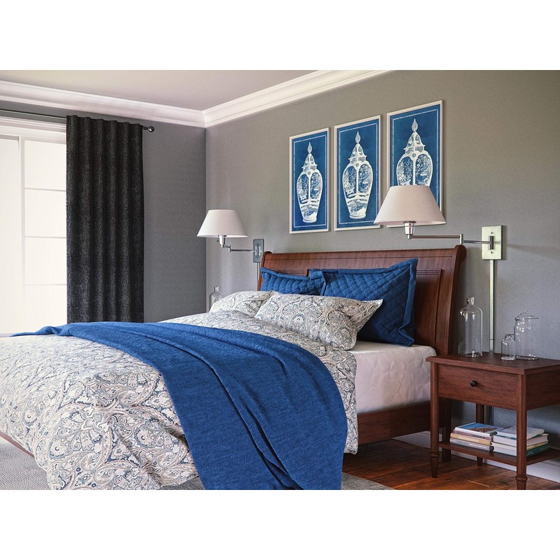 Kenroy Home 30110BS Simplicity Wall Swing Arms, Medium, Brushed Steel