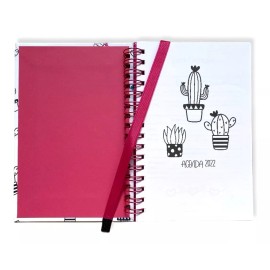 Escanver Agenda Anual Fechas Suculentas Pasta Dura Papel Bond 90gr