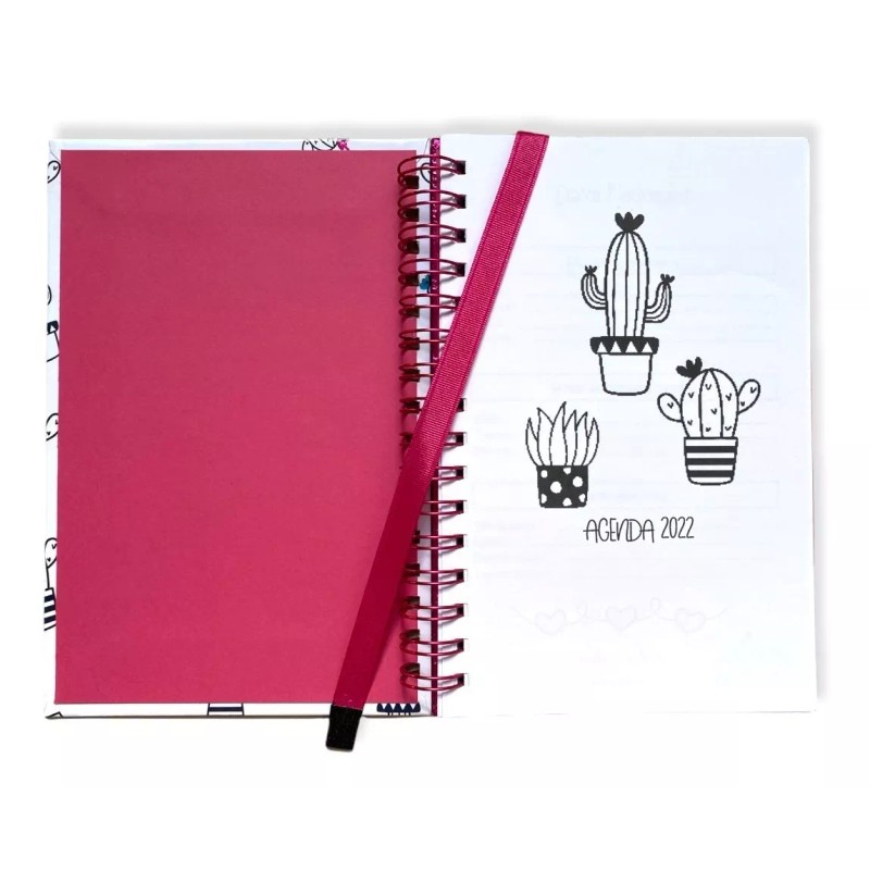 Escanver Agenda Anual Fechas Suculentas Pasta Dura Papel Bond 90gr