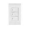 SANELEC, Apagador Triple, Línea Italia, Diseño Simple, Apagadores e Interruptores,