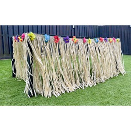 Wicked Costumes Hawaiian Grass Table Skirt - Indoor/Outdoor - 9ft x 2.5ft