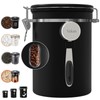 Veken 38oz Large Coffee Canister with Window, Airtight Stainless Steel,