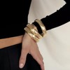 Ettika Gold Bangle Bracelets For Women. Chunky Gold Bracelets, Set