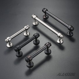 Alzassbg 10 Pack Brushed Satin Nickel Cabinet Pulls, 7 Inch(177.8mm) Hole Centers Cabinet Handles Kitchen Hardware Straight Bar for Cabinets and Drawer AL3082SN