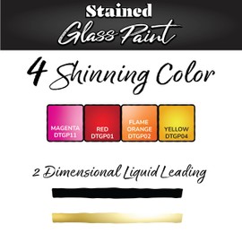 DecoArt Stained Glass Acrylic Paint Set 6 pack - Warm