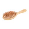 Regrowz Bamboo Paddle Hairbrush with Round Bristles - Detangle Hair
