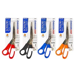 Bazic 8 inches Left Handed Bent Stainless Steel Scissors, Case of 24