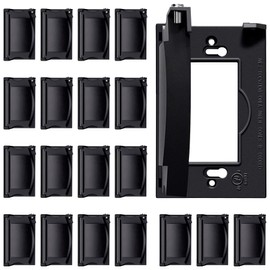 BESTTEN 20 Pack Outdoor Weatherproof Outlet Cover for GFCI and Decor Receptacle, Vertical/Horizontal Auto-Closing Lid, H4.65" x W2.87" x D0.71", Black