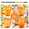 100 Pack 12oz Clear Orange Disposable Stemless Wine Glasses