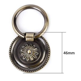 2Pcs Drawer Ring Pull Handles Vintage Antique Ring Pull Handle Cupboard Drawer Pull Handles Suitable for Door Cabinets Drawer Cupboard