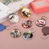PATIKIL Leather Blank Keychains, 15Pcs Round Keychain Blanks Double Side