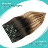 SURNEL Clip-In Real Hair 16 Inch Clip-In Hair Extensions 100