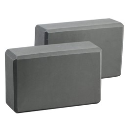 EXERZ Yoga Blocks 2 pack, Gym Blocks, Exercise Workout Fitness Bricks, Pilates Stretch Handstand Non-Slip, Grey