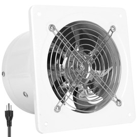 12 Inch Exhaust Fan with Plug, 1558CFM Through-the-Wall Ventilation Fan with Light Weight Pure Copper Motor, for Laundry Room, Toilets, Garage, and Shopping Mall, 110V (12 inch, white)