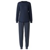 CALIDA Midnight Dreams Women's 100% Thick Cotton Cuffed Pyjamas, Peacoat