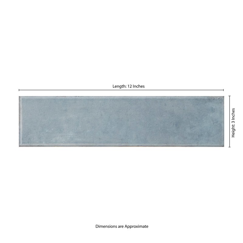 MSI Renzo Denim 3 Inch x 12 Inch Glossy Ceramic