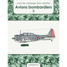 Livre de coloriage pour adultes Avions bombardiers 2