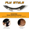 Fly Style Braided Leather Necklace for Men and Women, Black,