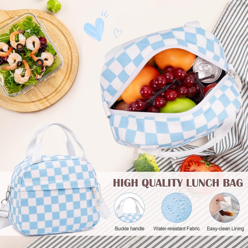 DIGOBAY 4PCS Corduroy Backpack For Girls with Lunch Box Pencil